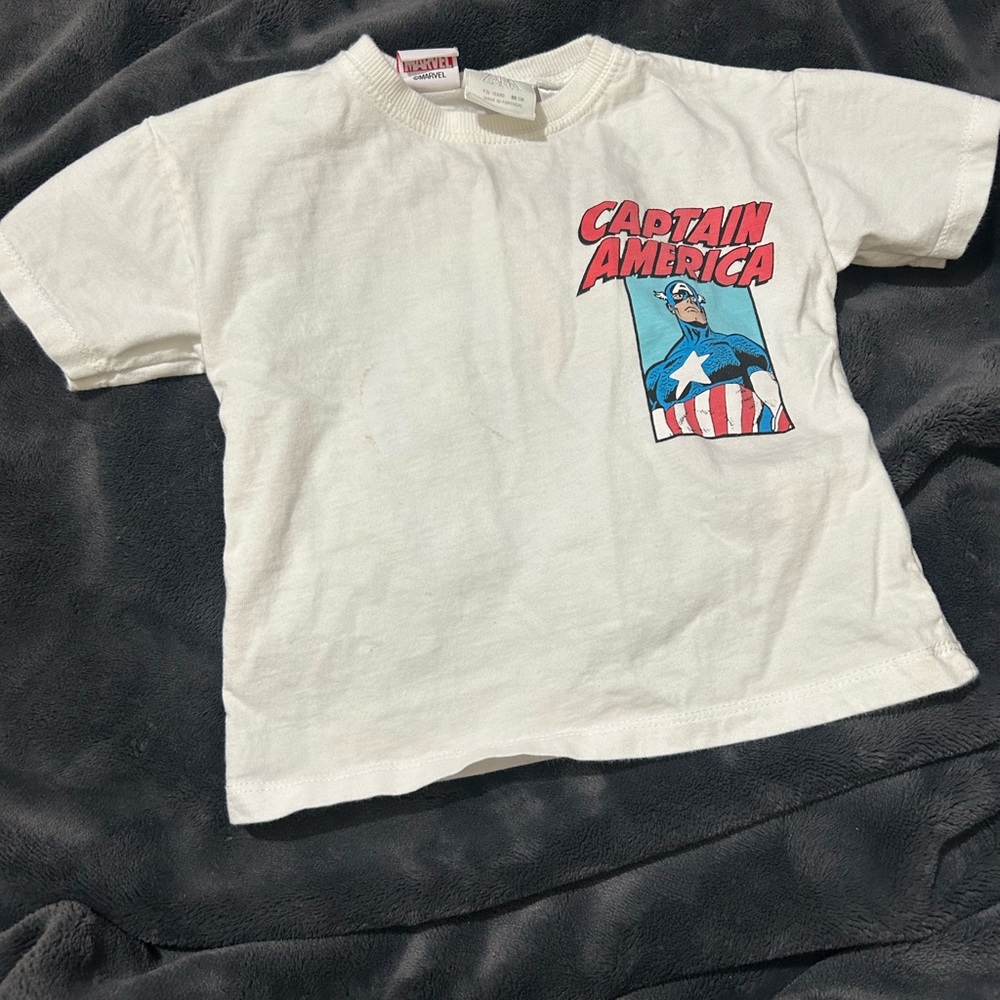 Zara Captain America Graphic Tee - White